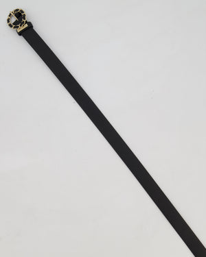 Chanel 16/B Black Belt with Weaved Chain CC Detail Size 70cm