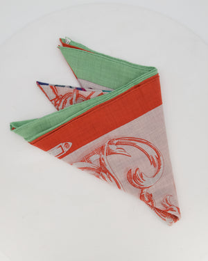 Hermès Grey, Green, and Pink "Le Mors a la Conetable" Cashmere and Silk Shawl