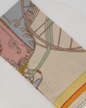 Hermès Beige "Coupe de Gala" Cashmere and Silk Shawl