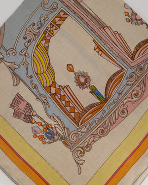Hermès Beige "Coupe de Gala" Cashmere and Silk Shawl