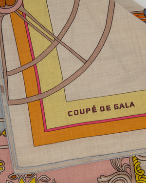 Hermès Beige "Coupe de Gala" Cashmere and Silk Shawl