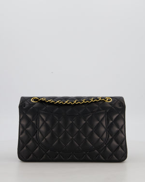 Chanel Black Medium Classic Double Flap Bag in Lambskin Leather with Gold Hardware