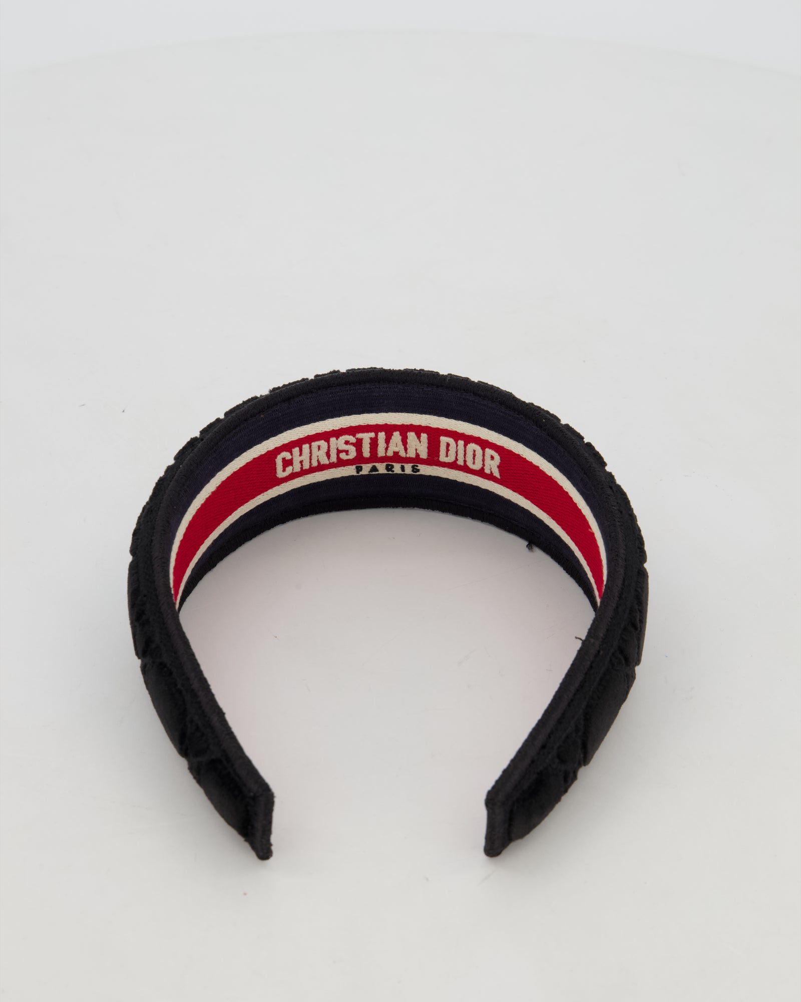 Christian Dior Black Velvet Cannage Headband Wide Logo Headband Dior Cannage Headband in Black Velvet ref.JC1057617 (Sold  main image 2