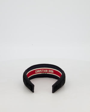Christian Dior Black Velvet Cannage Headband Size O/S