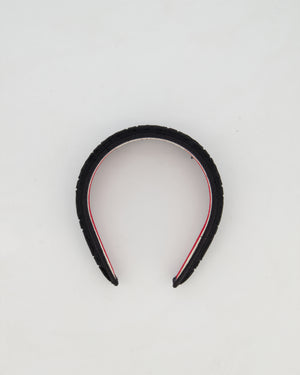 Christian Dior Black Velvet Cannage Headband Size O/S
