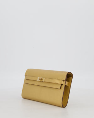 Hermès Kelly To Go Bag in Doré Chevre Chamkila Leather with Gold Hardware