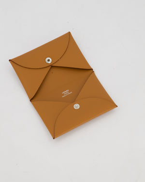 Hermès Calvi Verso Card Holder in Epsom Leather in Gold