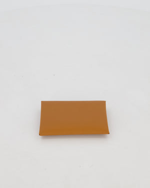 Hermès Calvi Verso Card Holder in Epsom Leather in Gold