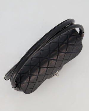 Chanel Black Hula Hoop Bag in Lambskin with Silver Hardware