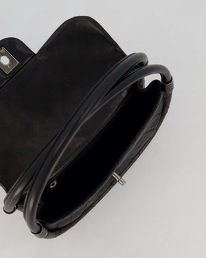 Chanel Black Hula Hoop Bag in Lambskin with Silver Hardware