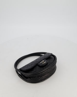 Chanel Black Hula Hoop Bag in Lambskin with Silver Hardware