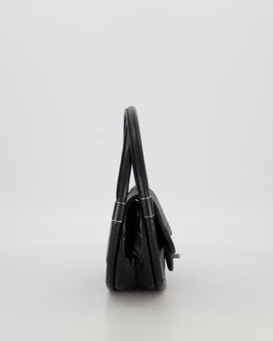 Chanel Black Hula Hoop Bag in Lambskin with Silver Hardware