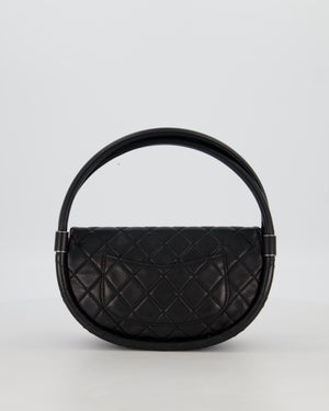 Chanel Black Hula Hoop Bag in Lambskin with Silver Hardware