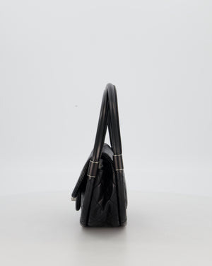 Chanel Black Hula Hoop Bag in Lambskin with Silver Hardware