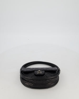 Chanel Black Hula Hoop Bag in Lambskin with Silver Hardware