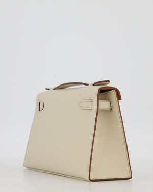 *SUPER RARE* HSS Hermès Kelly Pochette in Beton and Gold Interior Swift Leather with Gold Hardware