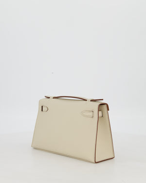 *SUPER RARE* HSS Hermès Kelly Pochette in Beton and Gold Interior Swift Leather with Gold Hardware
