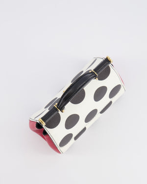Dolce & Gabbana White, Black and Red Polkadot Mini Sicily Bag with Gold Hardware