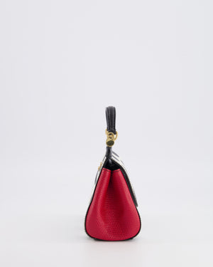 Dolce & Gabbana White, Black and Red Polkadot Mini Sicily Bag with Gold Hardware