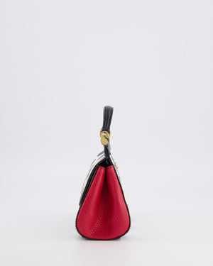 Dolce & Gabbana White, Black and Red Polkadot Mini Sicily Bag with Gold Hardware