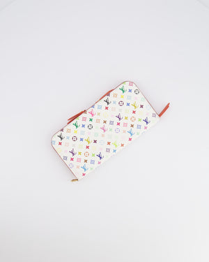 Louis Vuitton X Takashi Murakami Vintage Wallet White Canvas and Multicolour Monogram&nbsp;