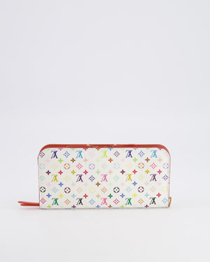 Louis Vuitton X Takashi Murakami Vintage Wallet White Canvas and Multicolour Monogram&nbsp;