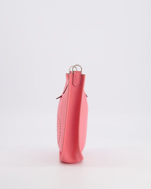 Hermès Mini Evelyne Bag in Rose Mexico Clemence Leather with Palladium Hardware