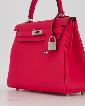 *RARE* Hermès Kelly Retourne Bag in Rose Mexico Togo Leather with Palladium Hardware