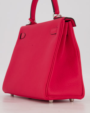 *RARE* Hermès Kelly Retourne Bag in Rose Mexico Togo Leather with Palladium Hardware