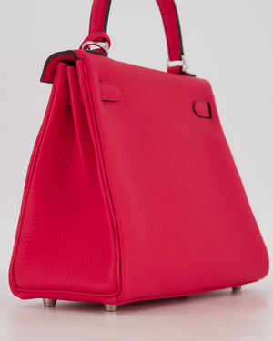 *RARE* Hermès Kelly Retourne Bag in Rose Mexico Togo Leather with Palladium Hardware