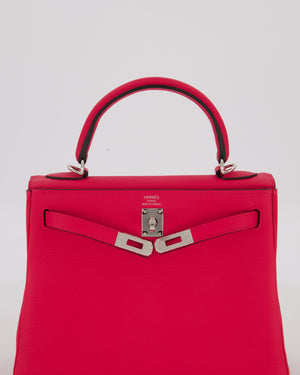 *RARE* Hermès Kelly Retourne Bag in Rose Mexico Togo Leather with Palladium Hardware