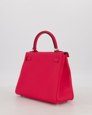 *RARE* Hermès Kelly Retourne Bag in Rose Mexico Togo Leather with Palladium Hardware