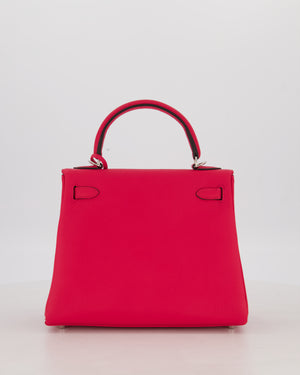 *RARE* Hermès Kelly Retourne Bag in Rose Mexico Togo Leather with Palladium Hardware
