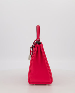 *RARE* Hermès Kelly Retourne Bag in Rose Mexico Togo Leather with Palladium Hardware