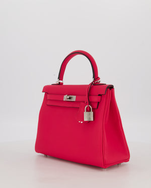 *RARE* Hermès Kelly Retourne Bag in Rose Mexico Togo Leather with Palladium Hardware