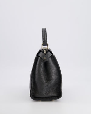 Fendi Dark Grey Small Peekaboo Leather Bag with Silver Hardware RRP £4,000