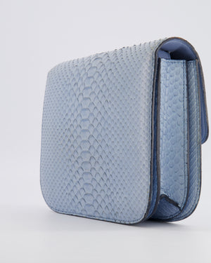 Céline Baby Blue Medium Box Shoulder Bag in Python Leather with Gold Hardware&nbsp;