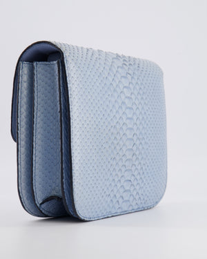Céline Baby Blue Medium Box Shoulder Bag in Python Leather with Gold Hardware&nbsp;