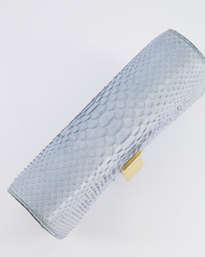 Céline Baby Blue Medium Box Shoulder Bag in Python Leather with Gold Hardware&nbsp;
