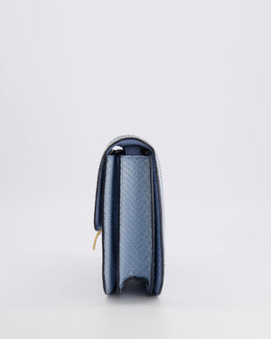 Céline Baby Blue Medium Box Shoulder Bag in Python Leather with Gold Hardware&nbsp;