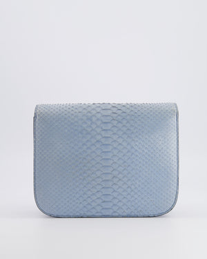 Céline Baby Blue Medium Box Shoulder Bag in Python Leather with Gold Hardware&nbsp;