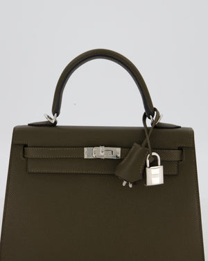 *NEW COLOUR* Hermès Kelly 25 Sellier Bag in Vert Loden Epsom Leather with Palladium Hardware