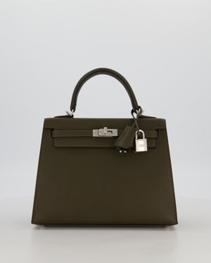 *NEW COLOUR* Hermès Kelly 25 Sellier Bag in Vert Loden Epsom Leather with Palladium Hardware
