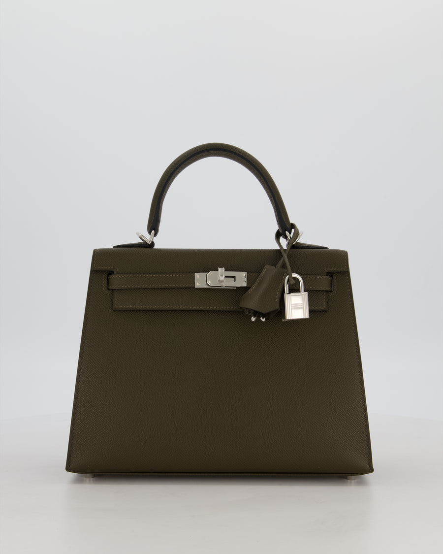 *NEW COLOUR* Hermès Kelly 25 Sellier Bag in Vert Loden Epsom Leather with Palladium Hardware