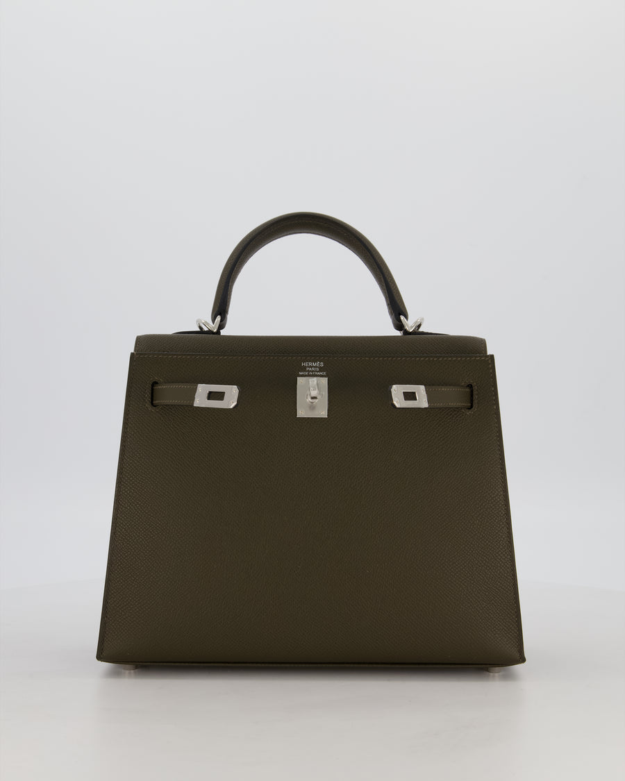 *NEW COLOUR* Hermès Kelly 25 Sellier Bag in Vert Loden Epsom Leather with Palladium Hardware