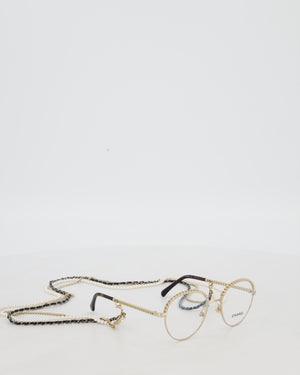 Chanel Pantos Oval Glasses with Removable Pearl Chain