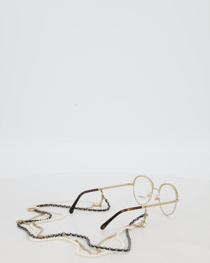 Chanel Pantos Oval Glasses with Removable Pearl Chain
