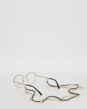 Chanel Pantos Oval Glasses with Removable Pearl Chain