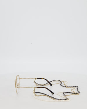 Chanel Pantos Oval Glasses with Removable Pearl Chain