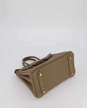 Hermès Birkin 25 Retourne Bag in Etoupe Togo Leather with Gold Hardware